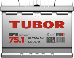 Аккумулятор TUBOR EFB 6ст-75.1 VL
