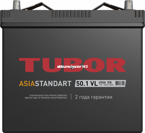 Аккумулятор TUBOR Asia standart 6ст-50.1 — купить в магазине akkumulyator163 с бесплатной доставкой и установкой по Самаре.